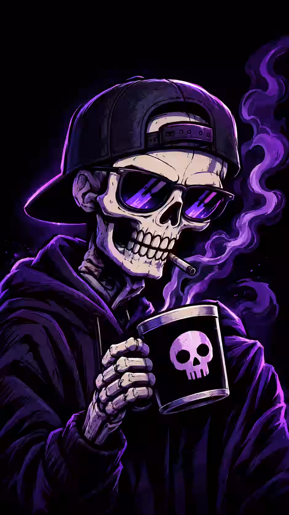 Purple Skull Gangster PFP